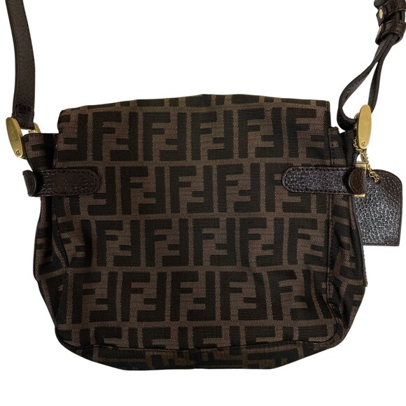 Fendi Zucca canvas Mamma Baguette shoulder bag brown - Picture 3 of 6